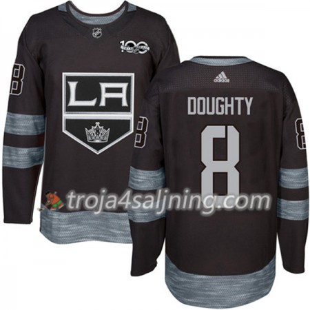 Los Angeles Kings tröja Drew Doughty 8 1917-2017 100th Anniversary Adidas Svart Authentic - NHL Tröjor Herr